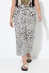 Culotte, gerades Bein, Leomuster, Elastikbund