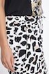 Culotte, gerades Bein, Leomuster, Elastikbund