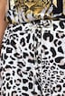 Culotte, gerades Bein, Leomuster, Elastikbund