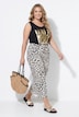 Culotte, gerades Bein, Leomuster, Elastikbund