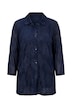 Mesh-Jacke, Stickerei, A-Linie, Hemdkragen, 3/4-Arm