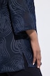 Veste en tulle avec broderies, coupe évasée, col chemise et manches 3/4