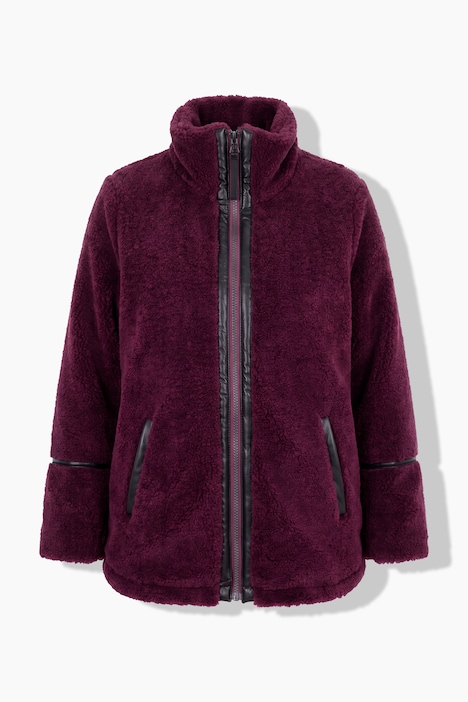 FakeFur-Jacke, Komfort Fit, Webpelz, Stehkragen