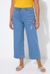 Jeans-Culotte, weites Bein, Blumen-Motiv, 5-Pocket