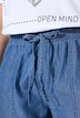 Jeans-Bermuda, weites Bein, leichter Denim, Elastikbund