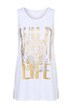 Top, A-line, leopard print, sleeveless