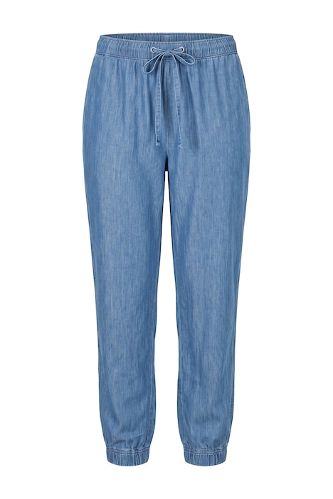 Denim jogging pants, loose fit, elasticated waistband