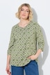 Floral Tile Print 3/4 Sleeve Tee