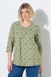 Floral Tile Print 3/4 Sleeve Tee