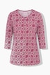 Floral Tile Print 3/4 Sleeve Tee