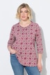 Floral Tile Print 3/4 Sleeve Tee