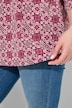 Floral Tile Print 3/4 Sleeve Tee