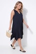 Midi-Jerseykleid, A-Linie, Zipfelsaum, ärmellos