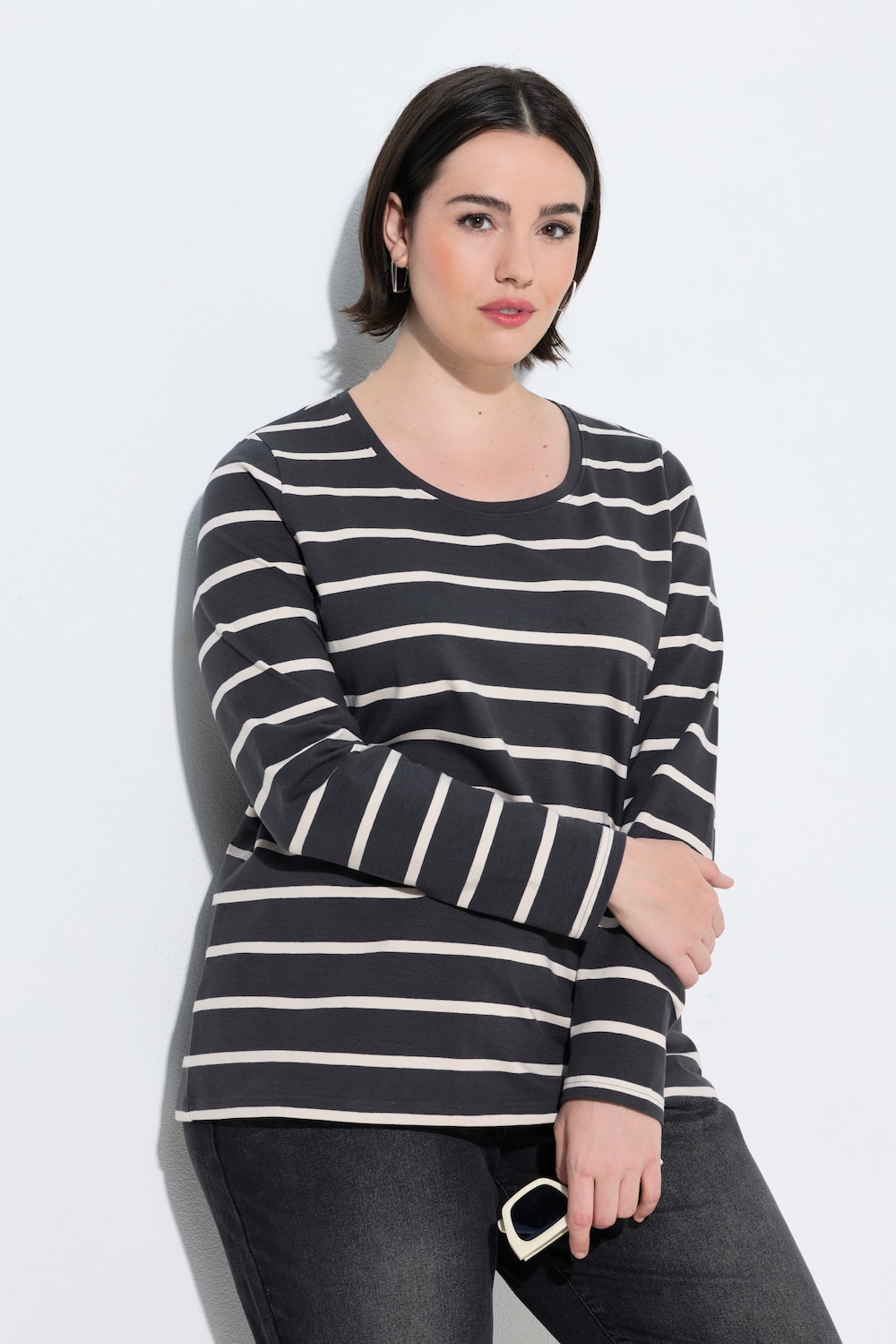 Shirt, Ringel, Classic, Rundhals, Langarm