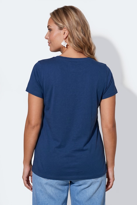 T-shirt, A-line, floral print, short sleeve