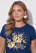 T-shirt, A-line, floral print, short sleeve