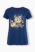 T-shirt, A-line, floral print, short sleeve