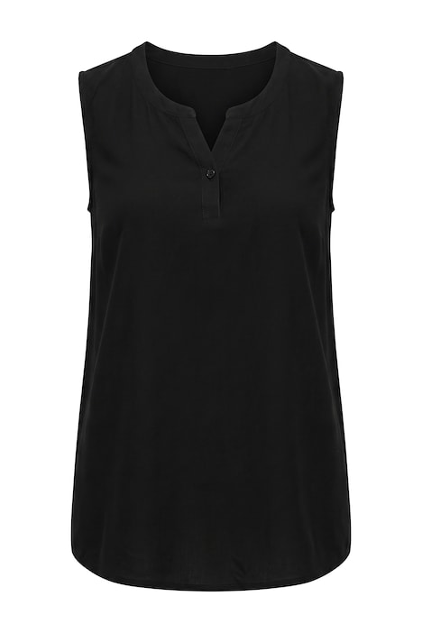 Blouse top, sleeveless, tunic neckline
