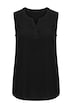 Blouse top, sleeveless, tunic neckline
