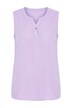Blouse top, sleeveless, tunic neckline