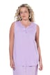 Blouse top, sleeveless, tunic neckline