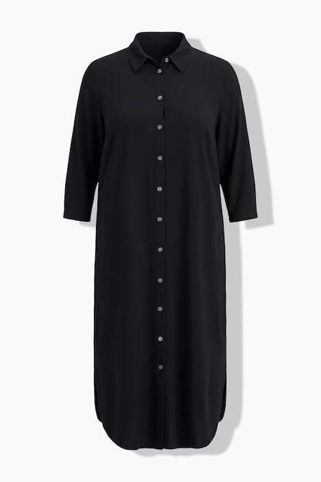 Longbluse, A-Linie, lange Seitenschlitze