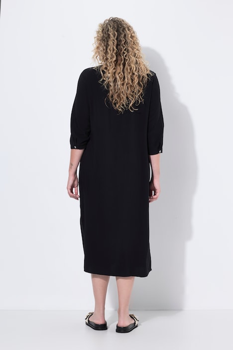 Longbluse, A-Linie, lange Seitenschlitze