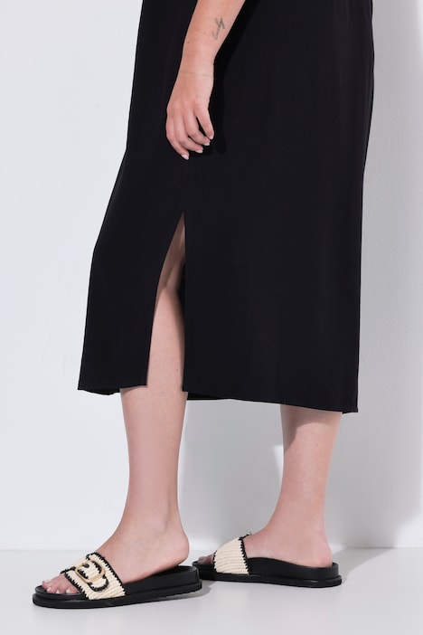 Longbluse, A-Linie, lange Seitenschlitze