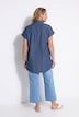 Long-Jeanshemd, oversized, Halbarm mit Umschlag