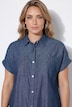 Long-Jeanshemd, oversized, Halbarm mit Umschlag