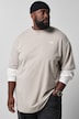 Langarmshirt, 2-in1 Look, Front Print, bis 8XL