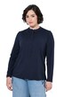 Shirt, Knopfleiste, Classic, Stehkragen, Langarm