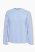 Shirt, Knopfleiste, Classic, Stehkragen, Langarm