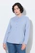 Shirt, Knopfleiste, Classic, Stehkragen, Langarm