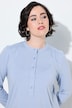 Shirt, Knopfleiste, Classic, Stehkragen, Langarm