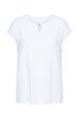 T-shirt, A-line, cut-out, metallic pearl