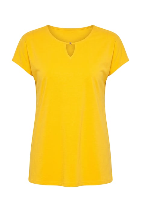 T-shirt, A-line, cut-out, metallic pearl