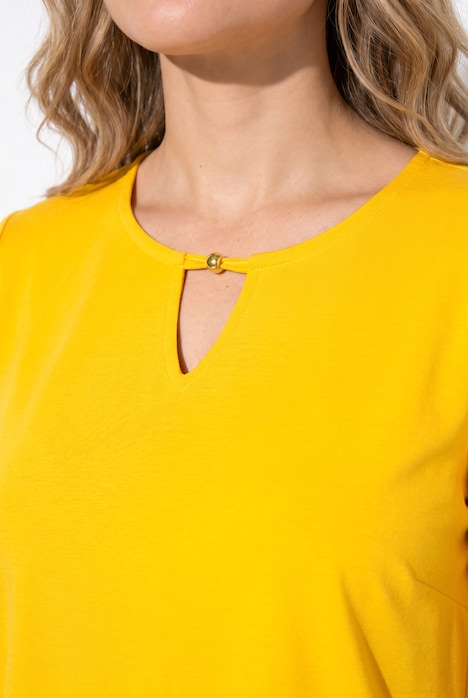T-Shirt, A-Linie, Aussparung, Metallic-Perle