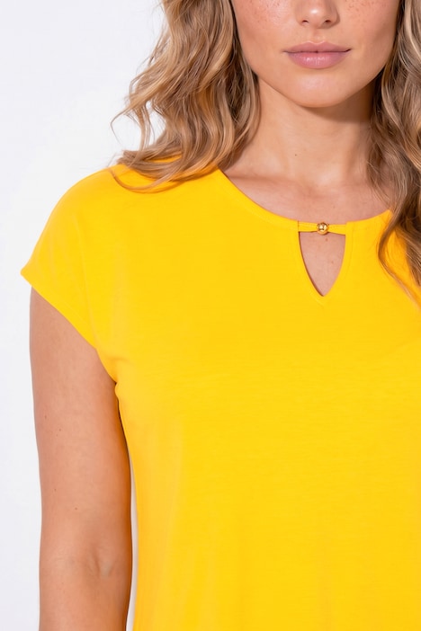 T-Shirt, A-Linie, Aussparung, Metallic-Perle