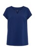 T-shirt, A-line, cut-out, metallic pearl