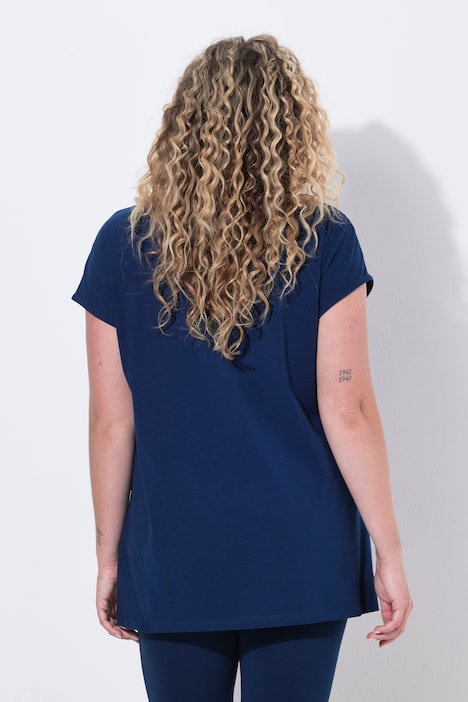 T-Shirt, A-Linie, Aussparung, Metallic-Perle