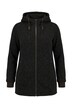 Strickfleece-Jacke, Schriftzug, Kapuze, Langarm