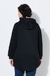 Strickfleece-Jacke, Schriftzug, Kapuze, Langarm