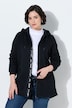Strickfleece-Jacke, Schriftzug, Kapuze, Langarm