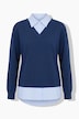 Sweatshirt, Lagenoptik, V-Ausschnitt, Langarm