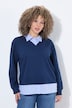 Sweatshirt, Lagenoptik, V-Ausschnitt, Langarm