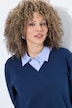 Sweatshirt, Lagenoptik, V-Ausschnitt, Langarm