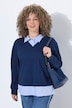 Sweatshirt, Lagenoptik, V-Ausschnitt, Langarm
