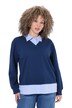 Sweatshirt, Lagenoptik, V-Ausschnitt, Langarm