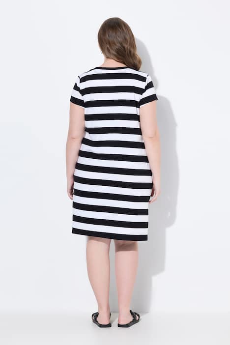 Jerseykleid, Raffung, Halbarm, Baumwolle